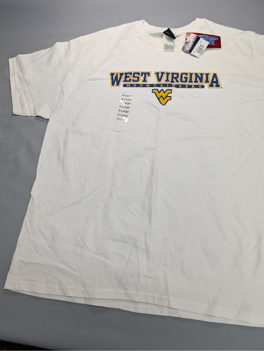 West Virginia Mountaineers Tee OVB XL NWT White T-Shirt